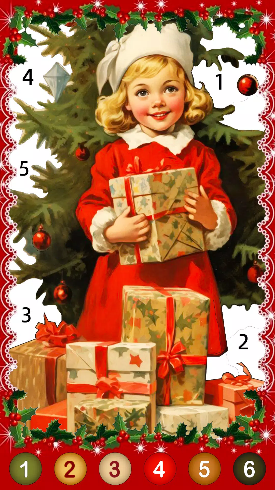 Christmas Game Color by number स्क्रीनशॉट 1
