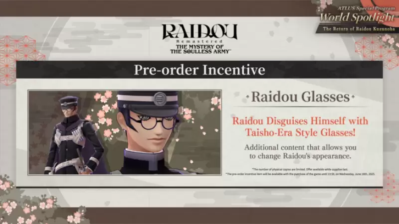 Raidou remasterizou pré-encomenda e DLC