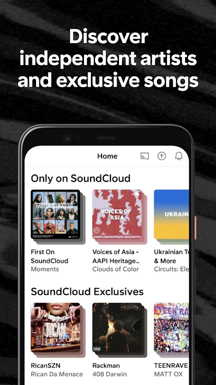 SoundCloud: Musique, Playlists Capture d'écran 1