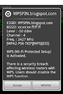 WPSPIN. WPS Wireless Scanner. スクリーンショット 1