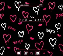 Glitter Hearts Wallpaper Captura de tela 1