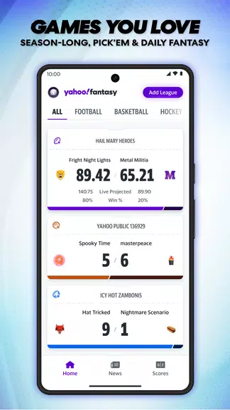 Yahoo Fantasy: Football & more Скриншот 1