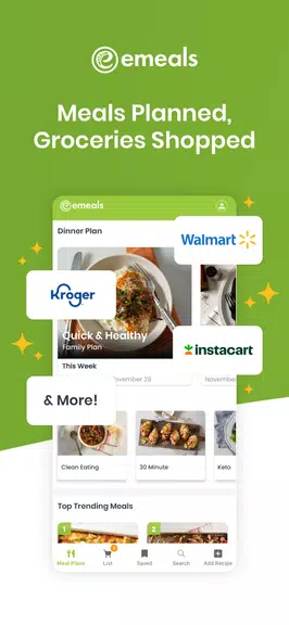 eMeals - Meal Planning Recipes Capture d’écran 1