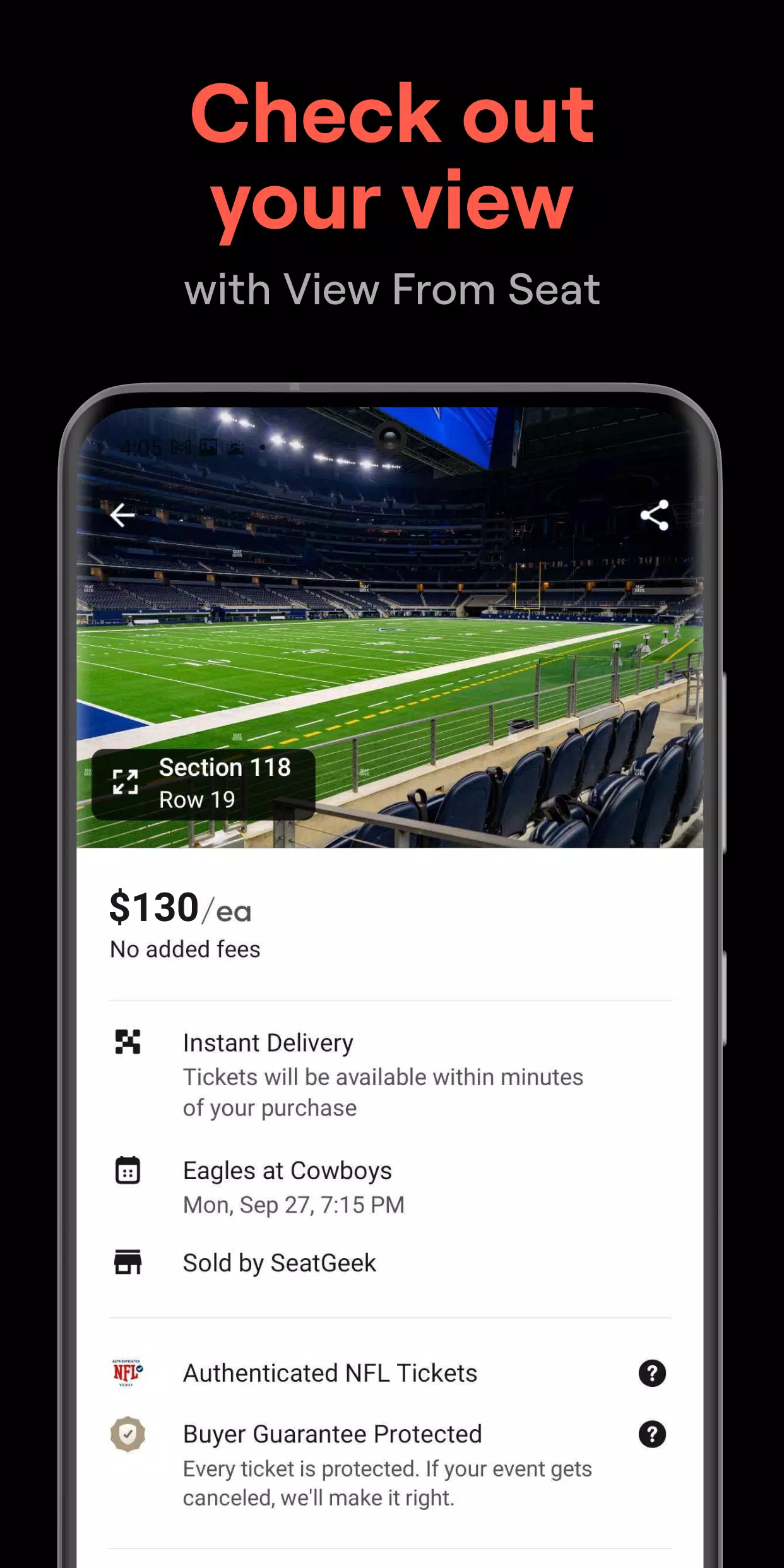 SeatGeek – Tickets to Events स्क्रीनशॉट 3