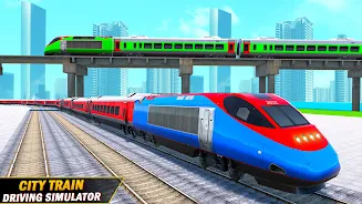 City Train Driving Train Games Скриншот 4