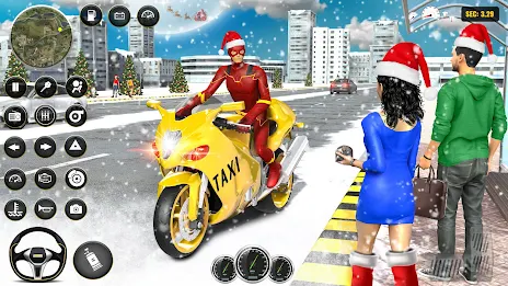 Superhero Bike Taxi: Bike Game 스크린샷 1