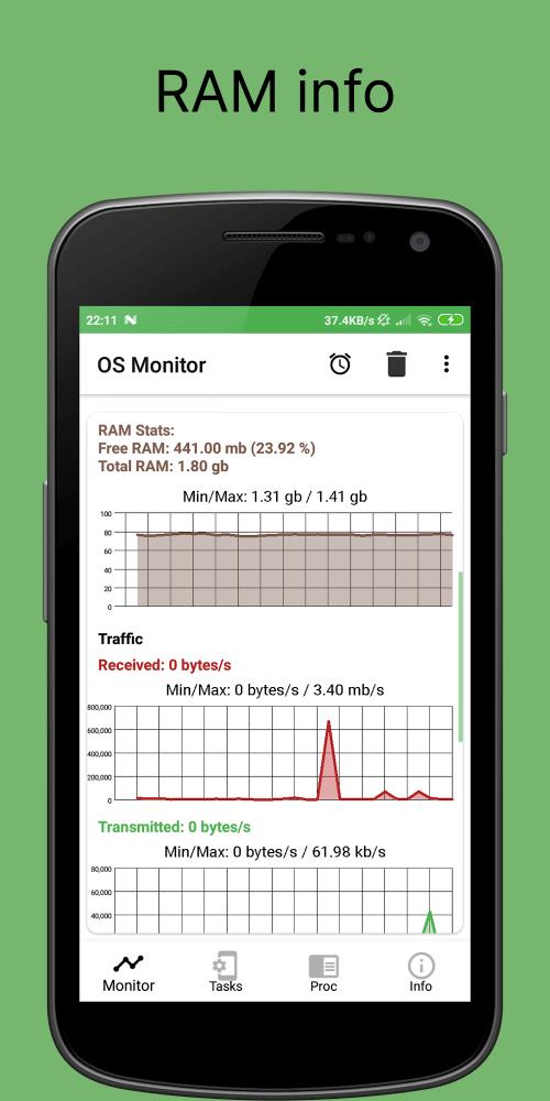 OS Monitor: Tasks Monitor Скриншот 2