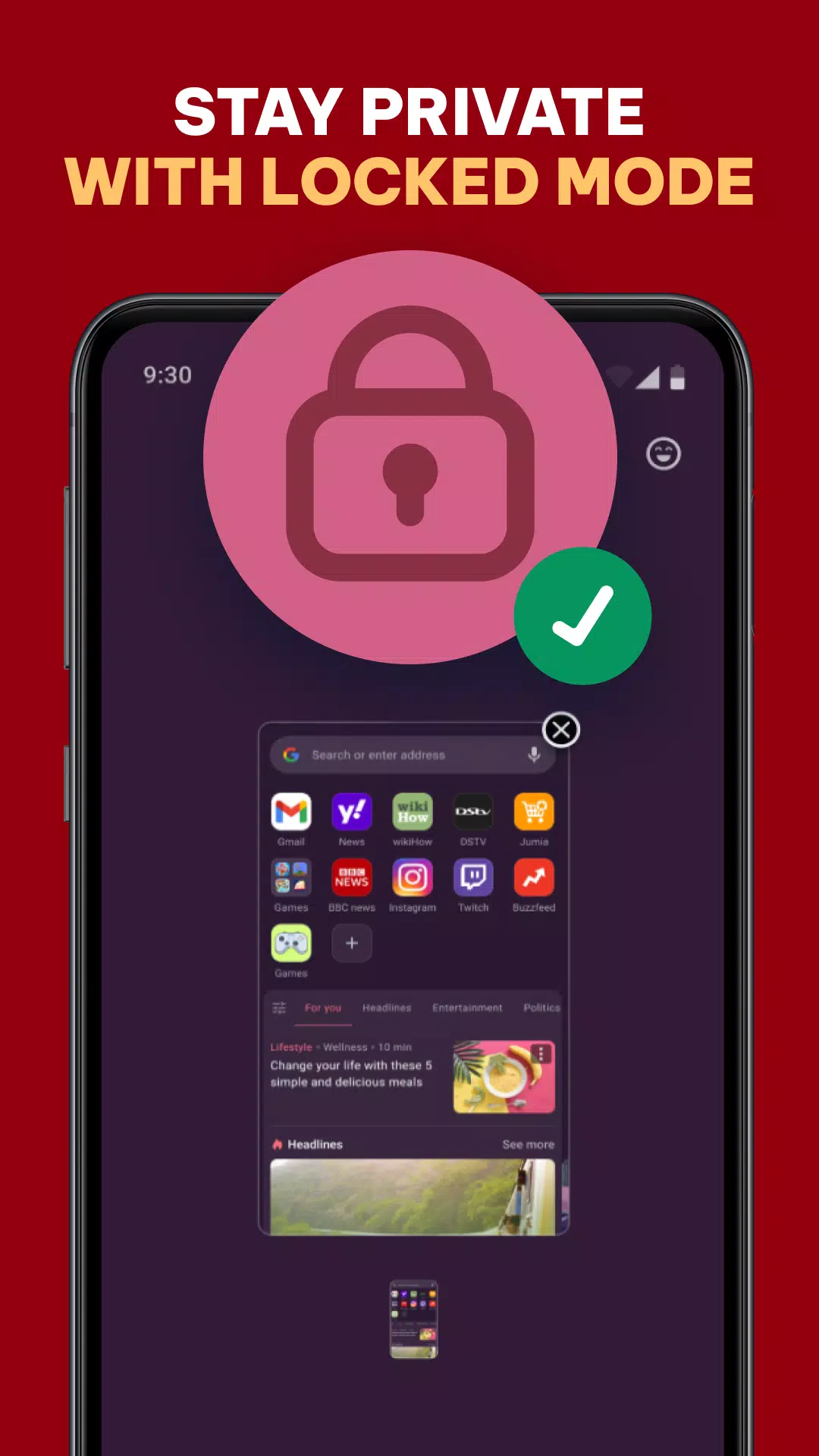 Opera Mini 網頁瀏覽器應用截圖第4張