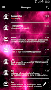 SMS Messages GlassNebula Theme Captura de tela 3