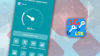 4G LTE, 5G network speed meter Captura de tela 1