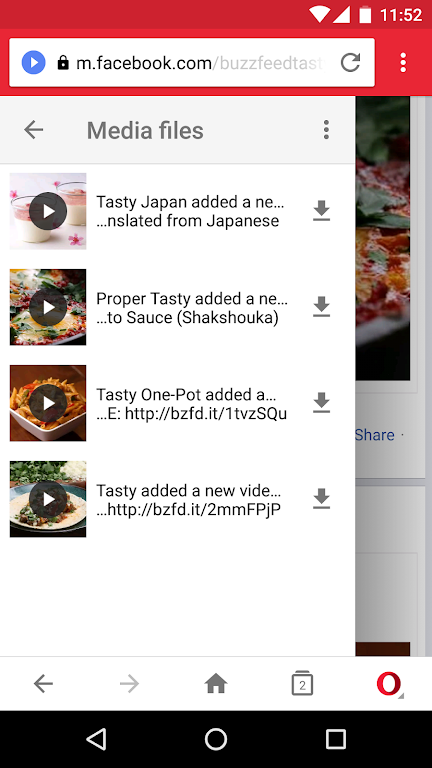 Opera Mini mobile web browser Captura de tela 3