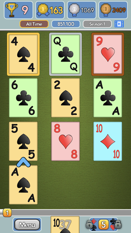 One Stack Solitaire: Free Card Game應用截圖第1張
