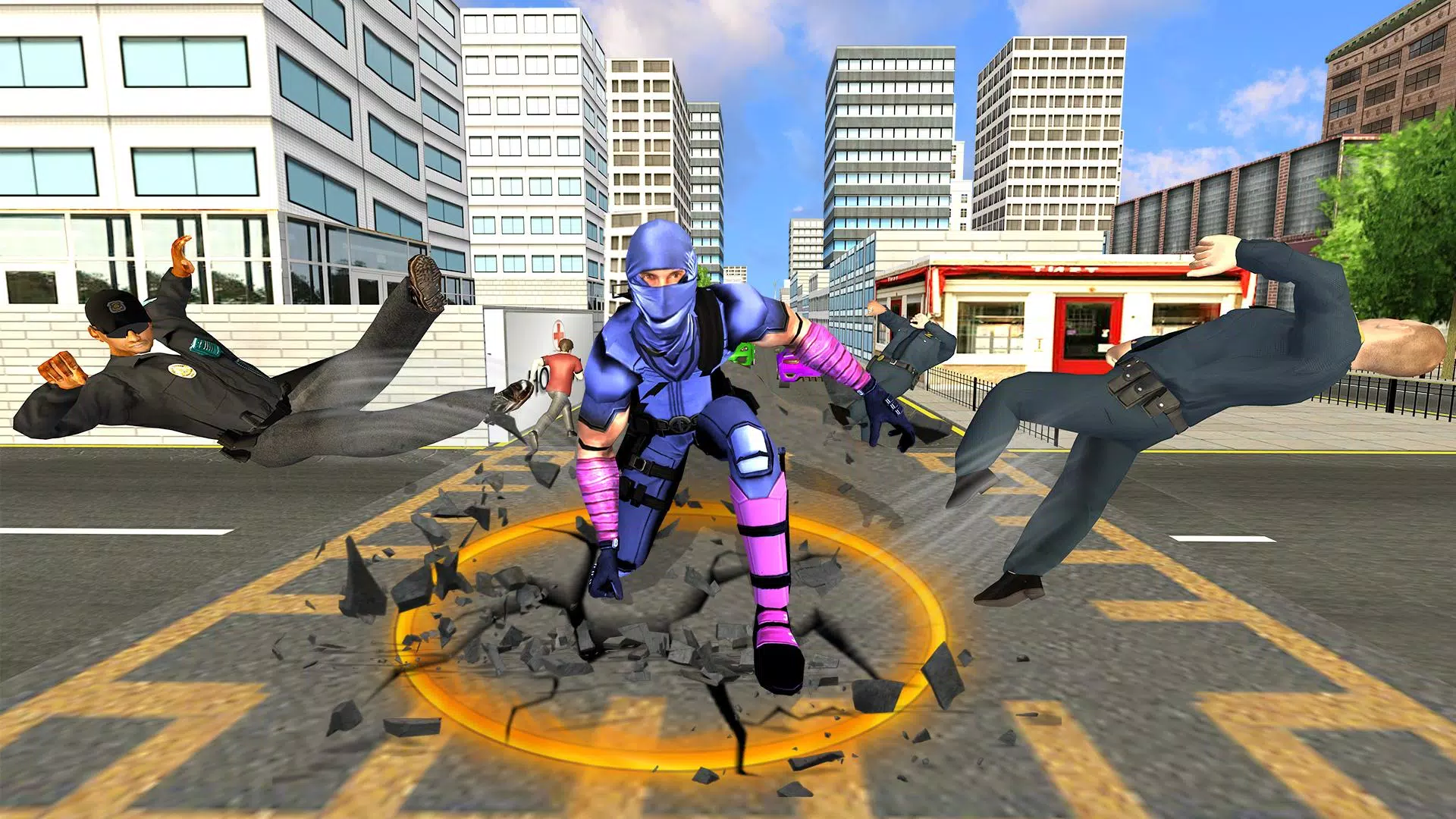 Flying Ninja Hero Crime Chase应用截图第2张
