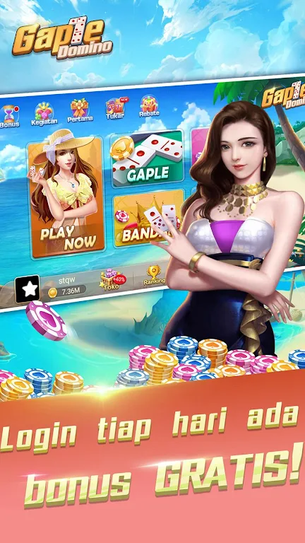Domino Gaple: QQ 99 dan Texas Lokal Indo スクリーンショット 1