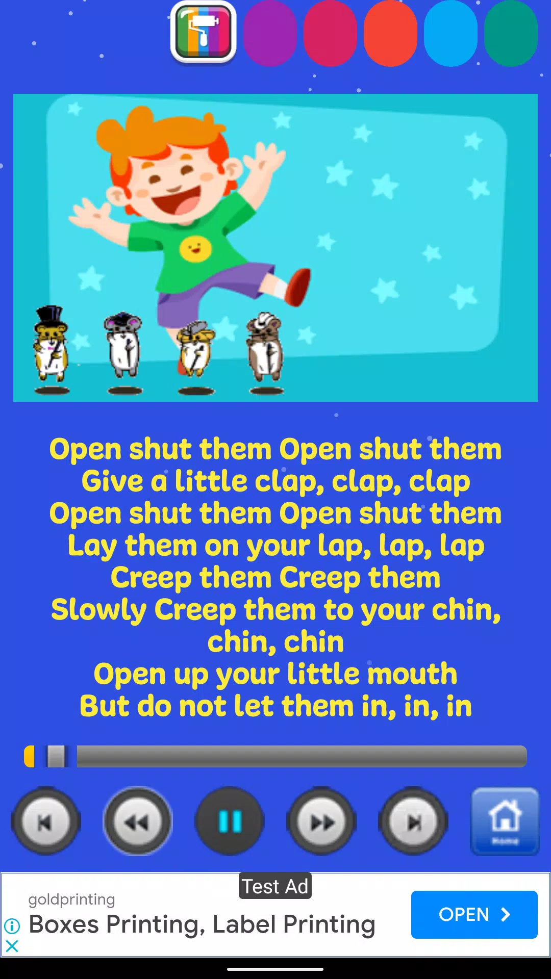 Kids Songs Offline App स्क्रीनशॉट 4