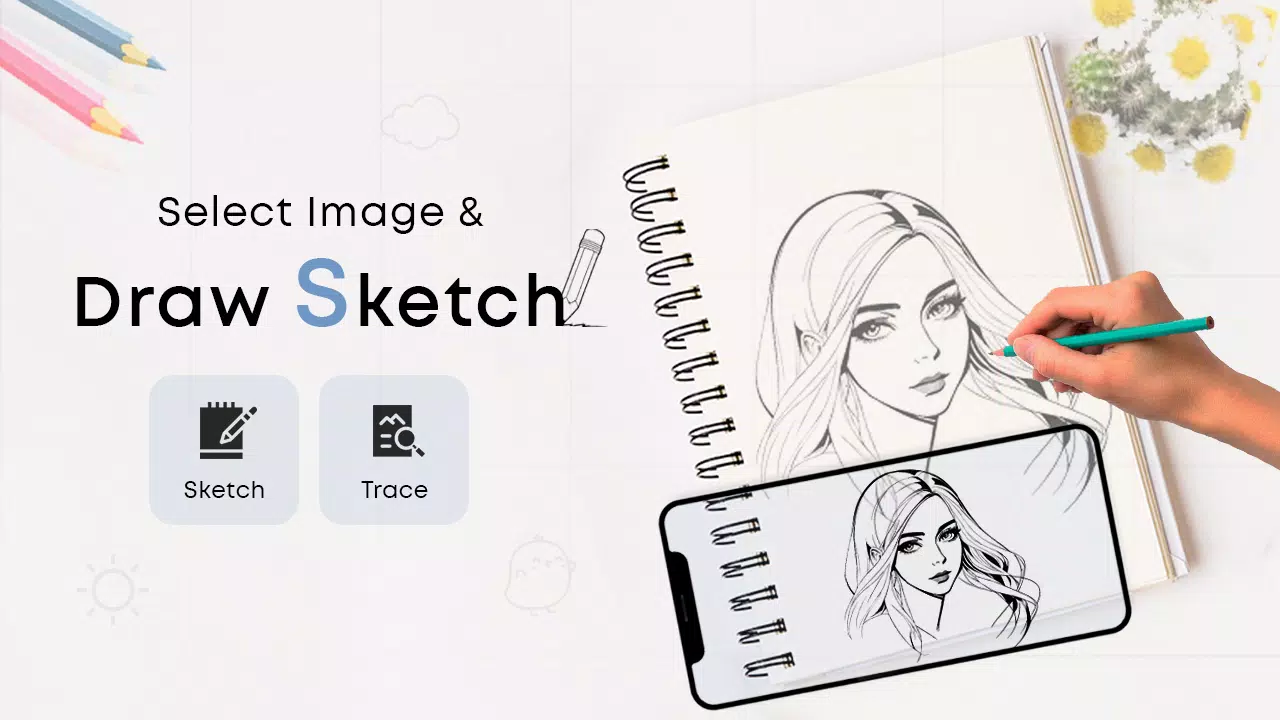 Draw Sketch & Trace स्क्रीनशॉट 2