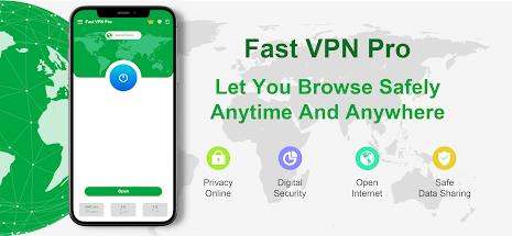 Fast VPN Pro - Secure Proxy Captura de tela 1