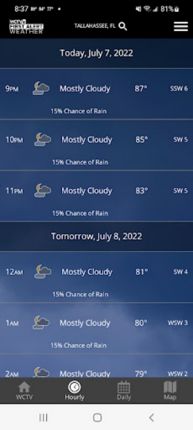 WCTV First Alert Weather Screenshot 1