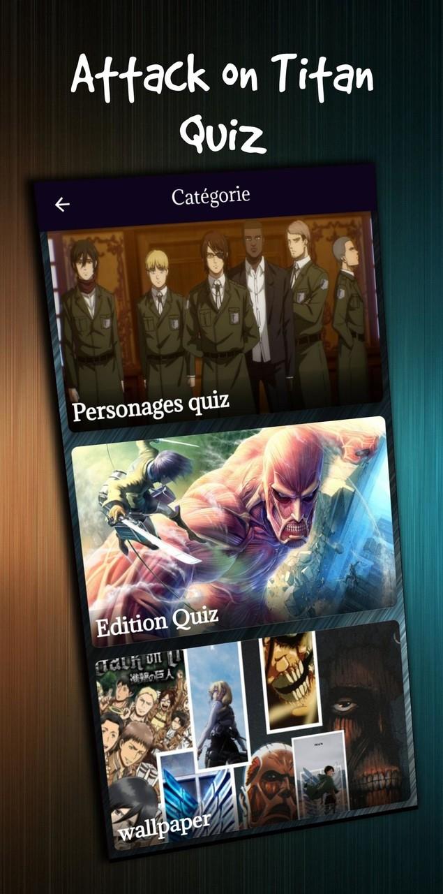 attack on titan character quiz スクリーンショット 2