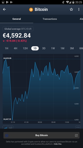 Delta Bitcoin & Cryptocurrency Portfolio Tracker應用截圖第1張
