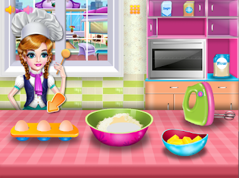 Girls cooking special cake Captura de tela 3