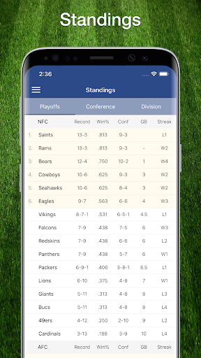 Football NFL 2017 Schedule, Live Scores, & Stats स्क्रीनशॉट 2