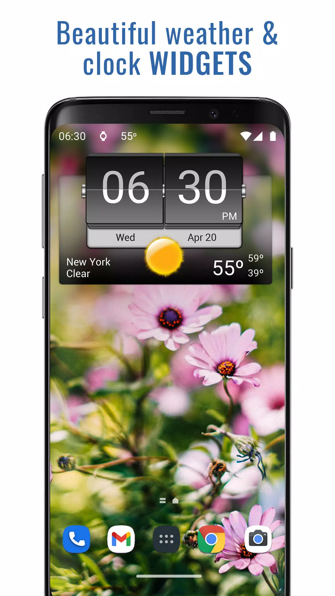 3D Flip Clock & Weather स्क्रीनशॉट 1