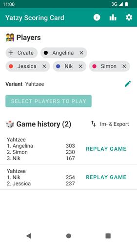 Yatzy Scoring Card應用截圖第1張