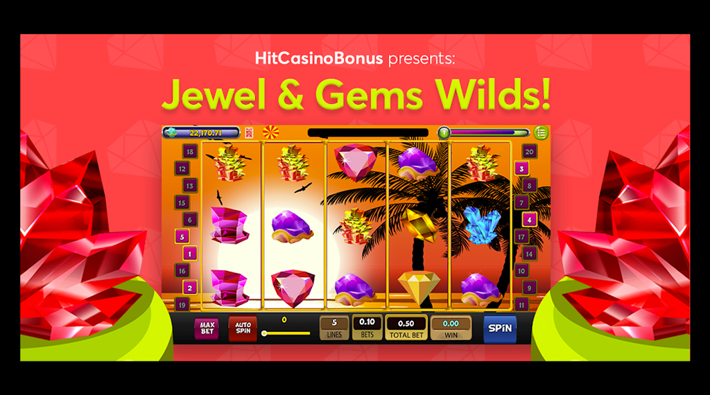 Jewel & Gems Wilds Slot! Captura de tela 1