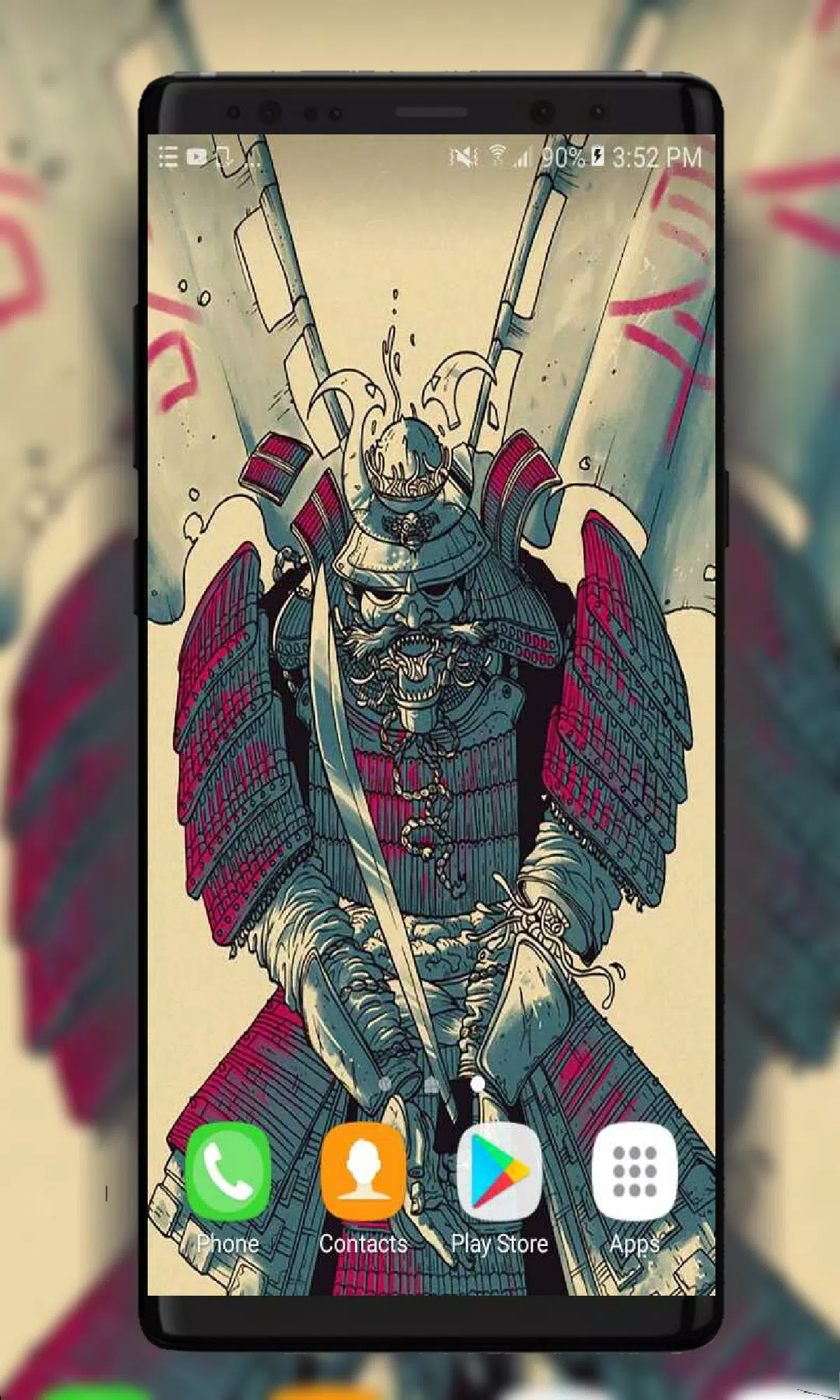 Samurai Art Wallpaper Скриншот 3