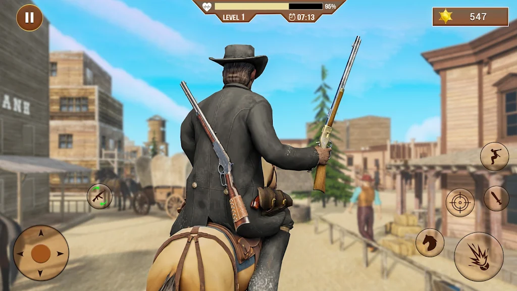 West Cowboy Shooting Games 3D Capture d'écran 1