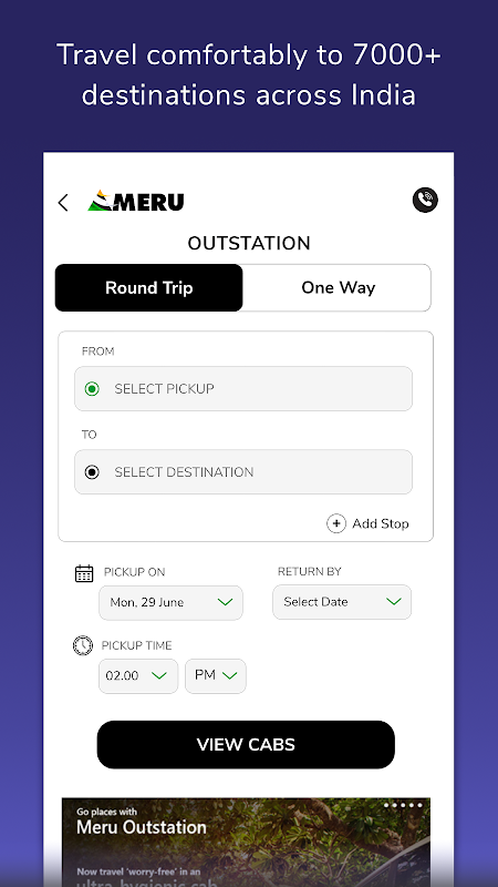 Meru Cabs- Local, Rental, Outs Screenshot 4