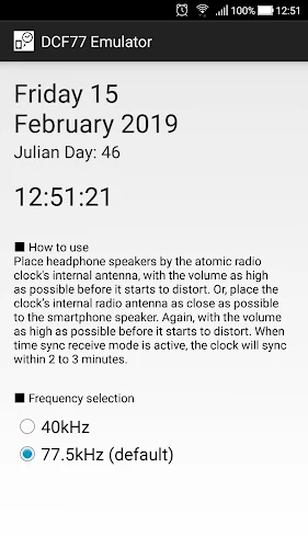 DCF77 Emulator Capture d'écran 2
