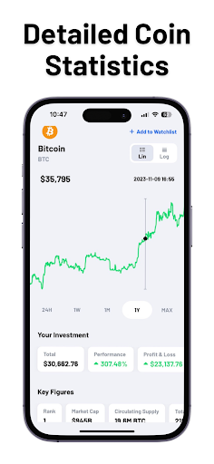 Coin Portfolio Crypto Tracker स्क्रीनशॉट 1