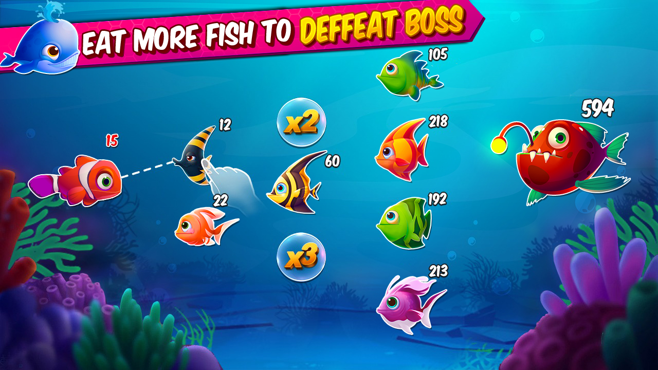 Big Eat Fish Games Shark Games 스크린샷 2