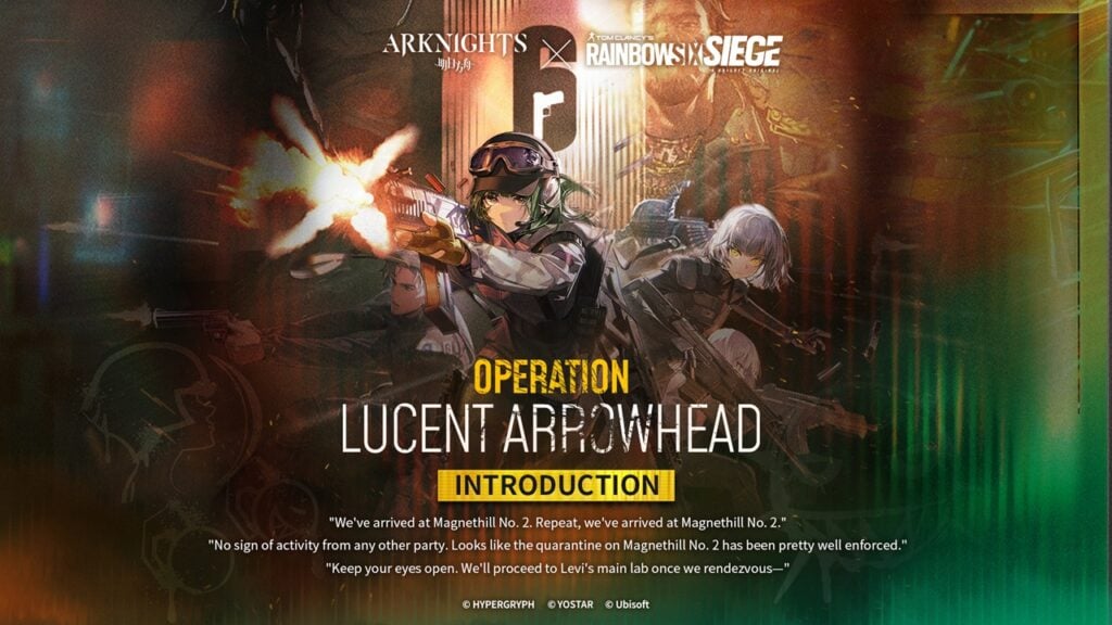 Operation Lucent Arrowhead, кроссовер The Second Arknights x Rainbow Six Siege, выйдет сегодня