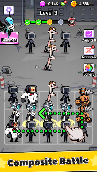 Battle Warriors: Strategy Game Mod स्क्रीनशॉट 1