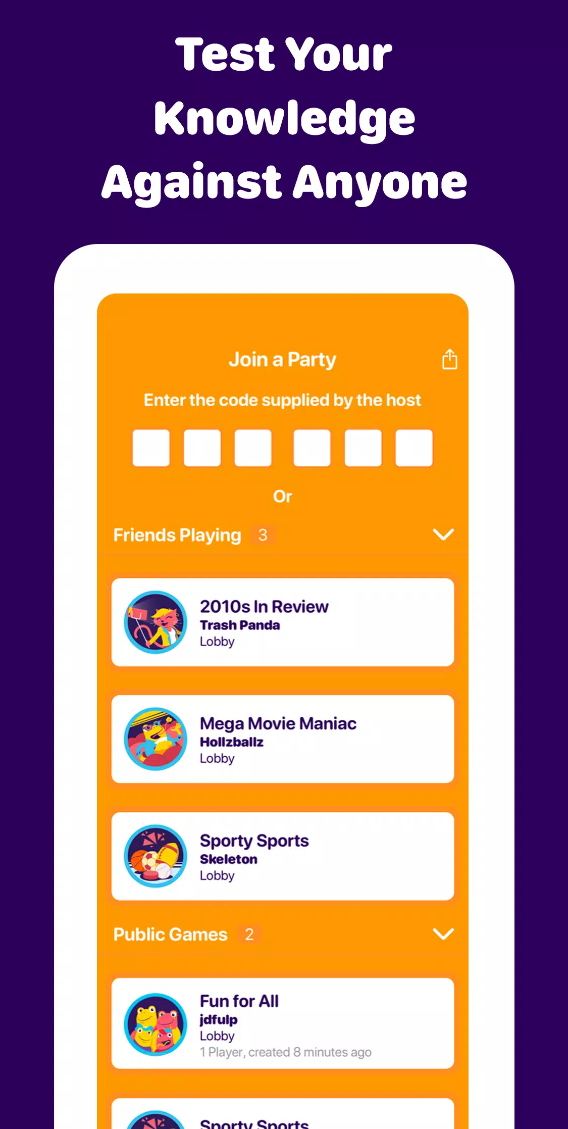 Sporcle Party应用截图第4张