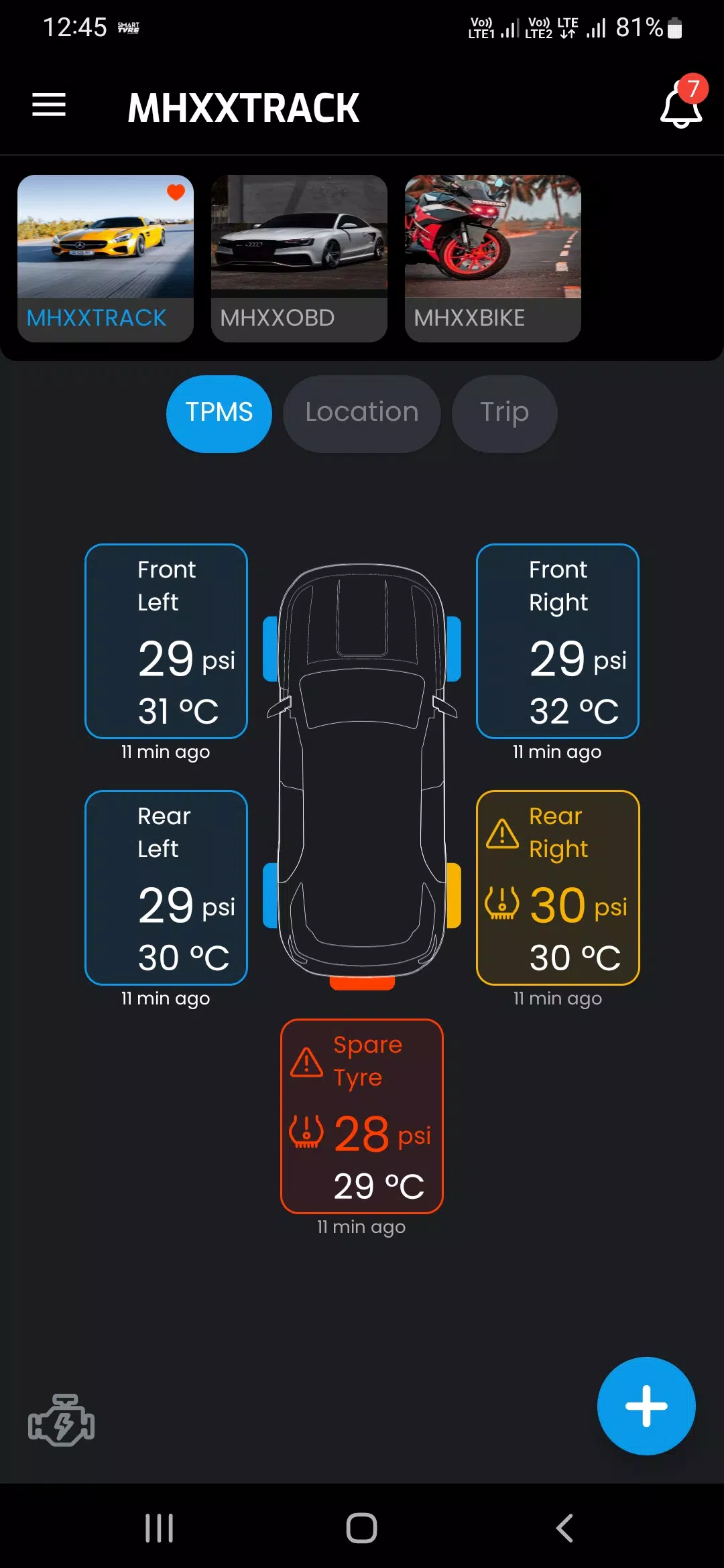 SMART TYRE CAR & BIKE 스크린샷 1