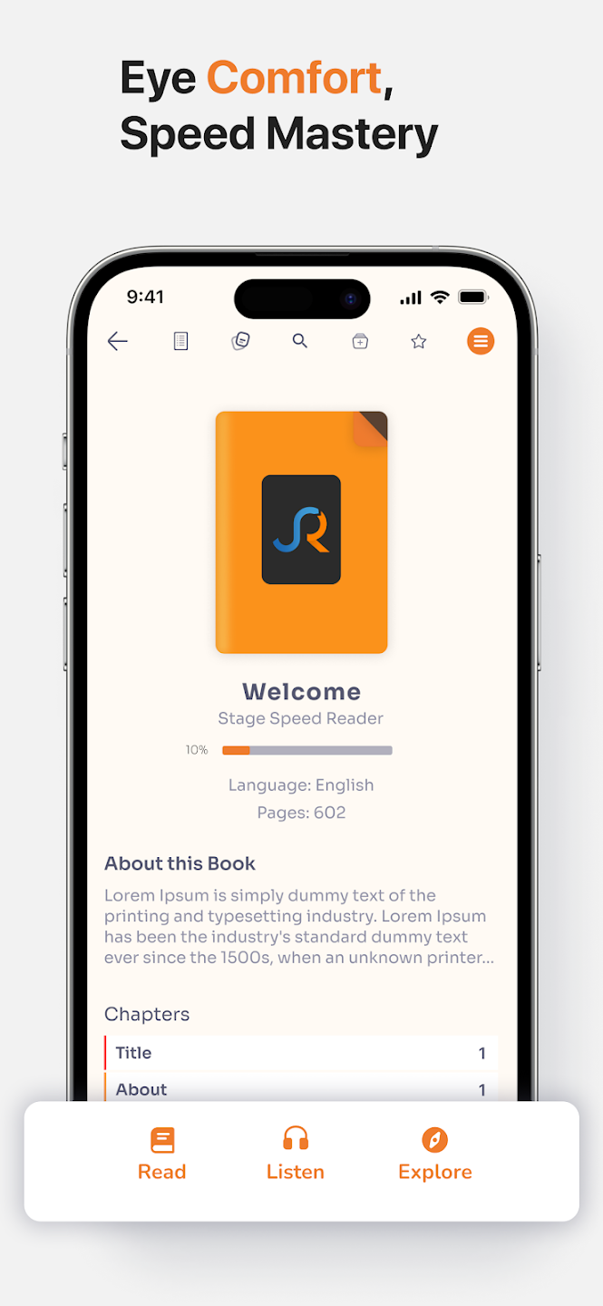 Speed Reading - Stage Reader Скриншот 1