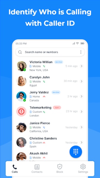 Caller ID & True spam blocker Capture d'écran 4