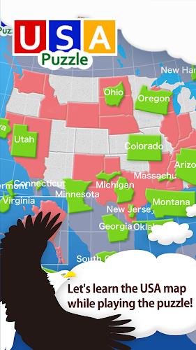 USA Map Puzzle 스크린샷 1