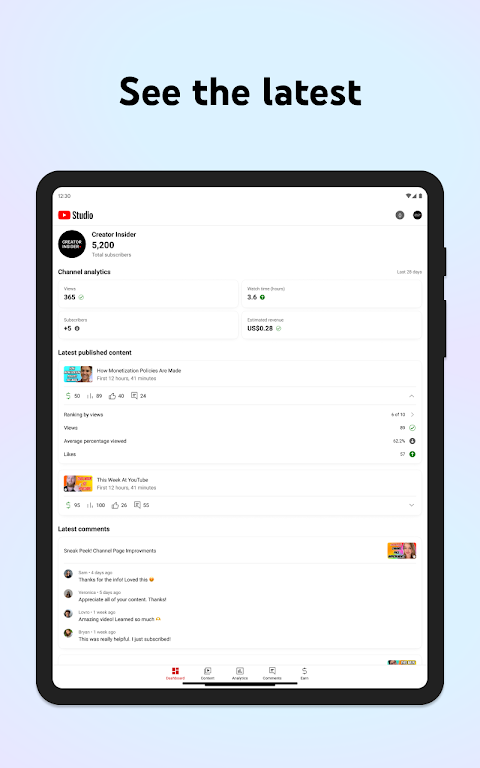 YouTube Studio應用截圖第3張