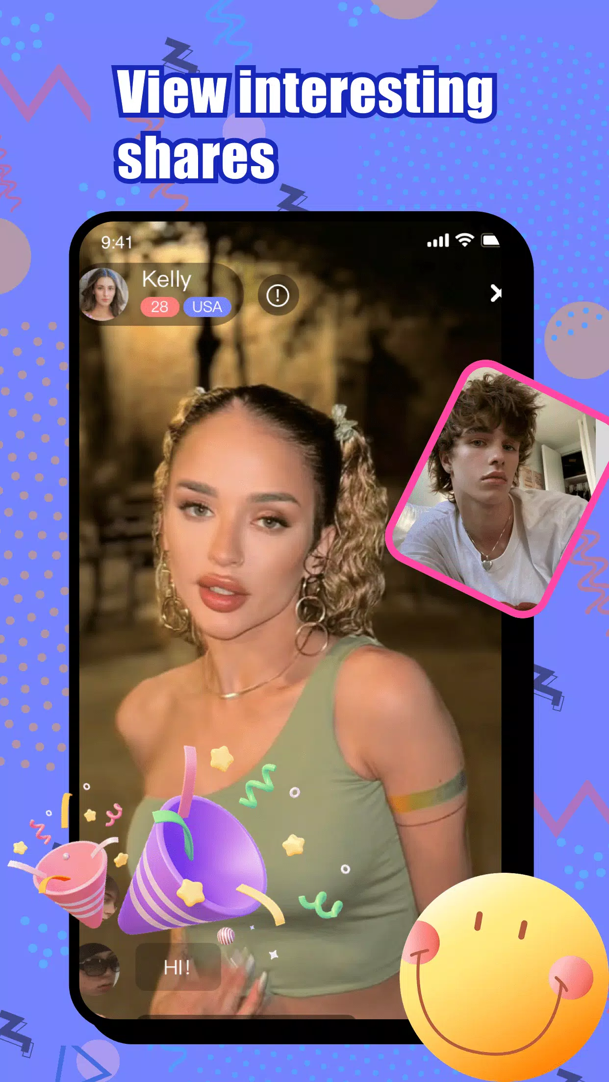 Wonk - live video chat应用截图第2张
