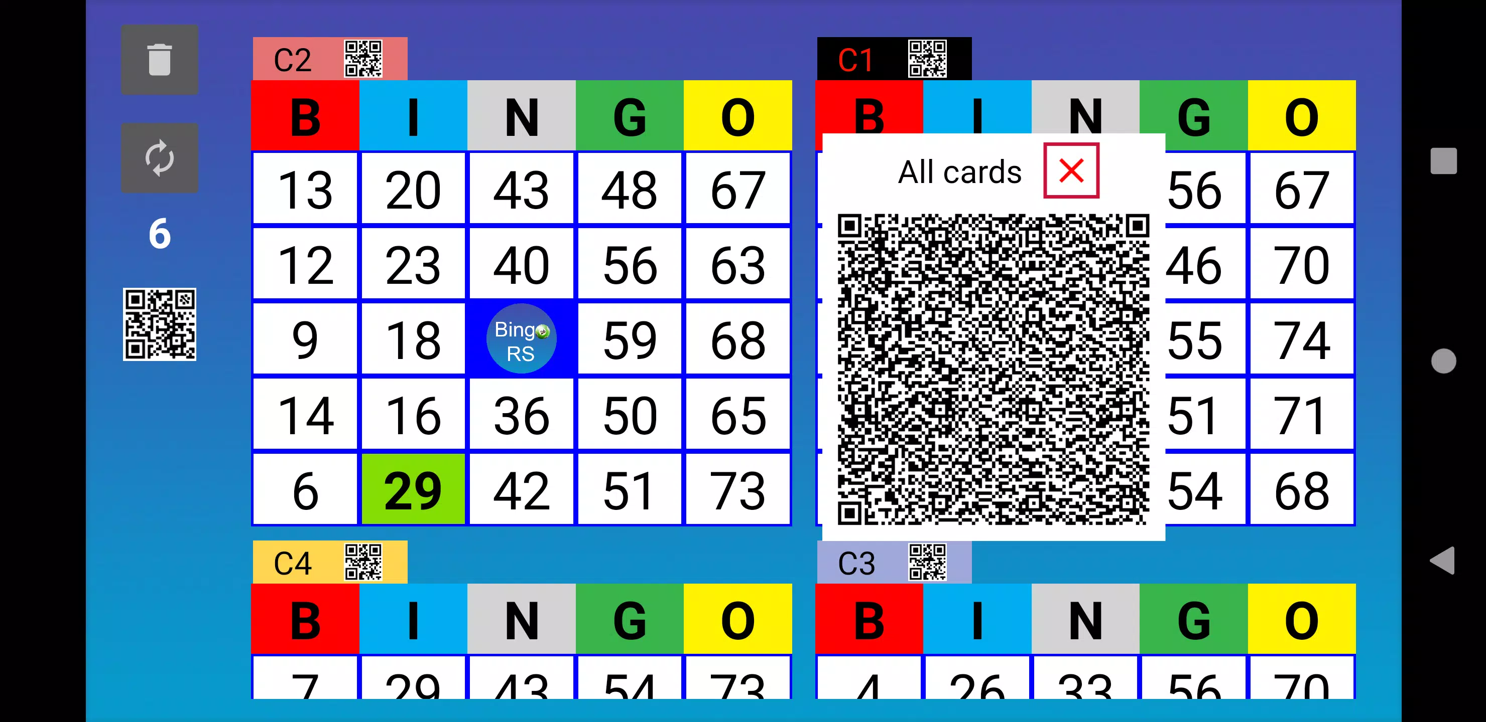 Bingo RS Cards Скриншот 3