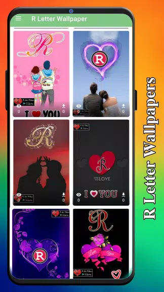 R Letter Wallpaper - Photos Скриншот 2