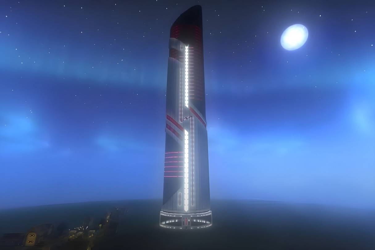 Gratte-ciel cyberpunk