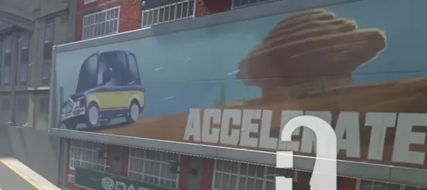 Este auto de aspecto extraño provocó especulación. Crédito de la imagen: Nintendo