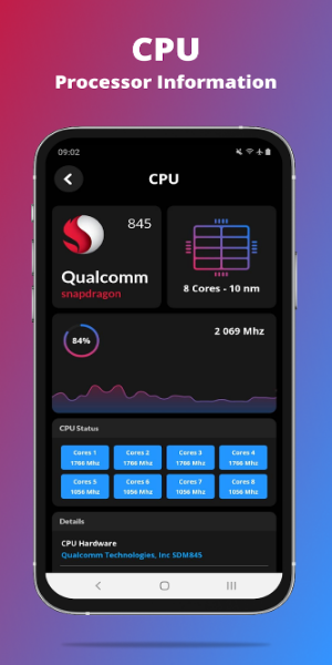 G-CPU:Monitor CPU, RAM, Widget應用截圖第3張