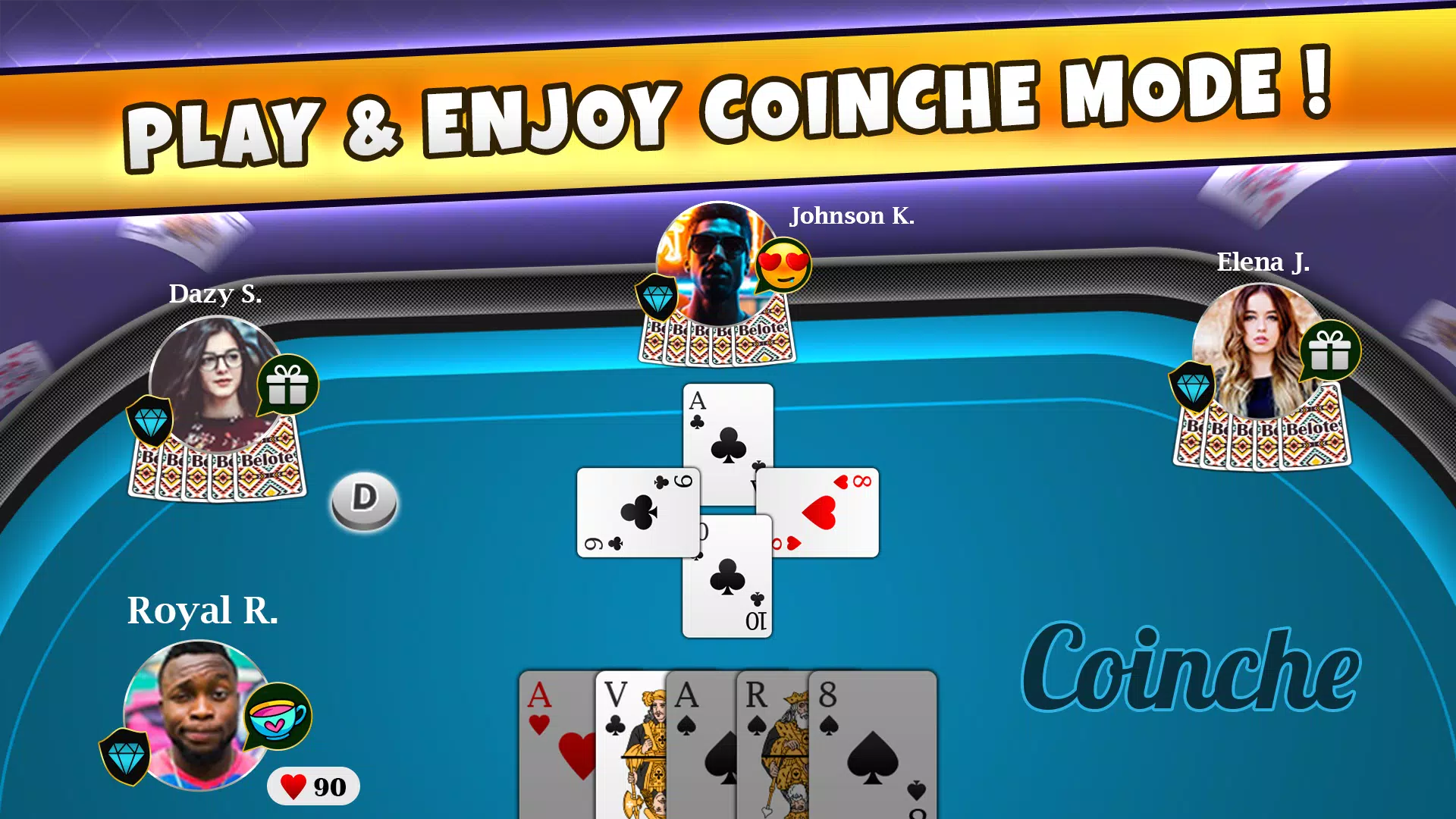 Belote Coinche Online game Captura de tela 3